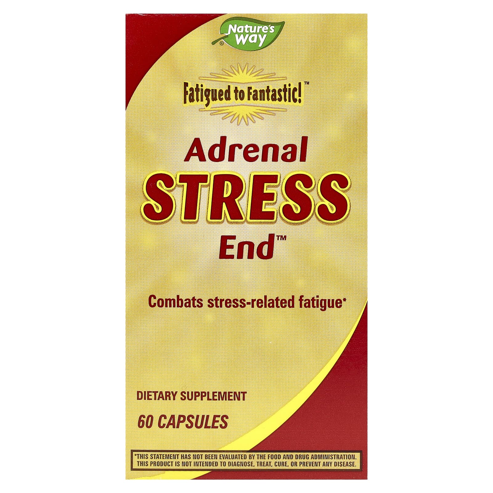 Nature’s Way, Adrenal Stress End Raw Adrenal, 60 Capsules UPC 763948040353 | Hilife Vitamins